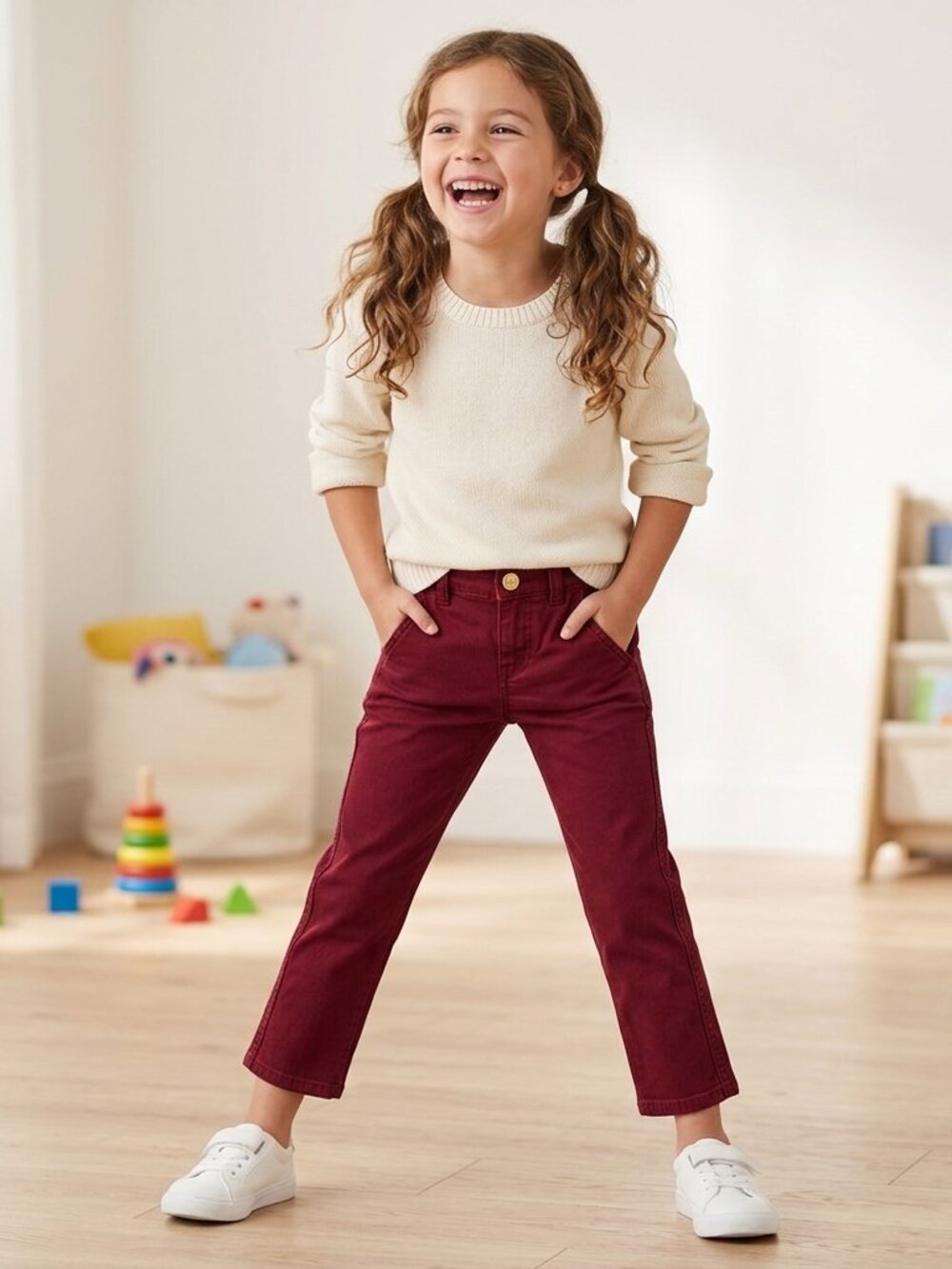 Cherokee kids size 8 Deep Red Trousers